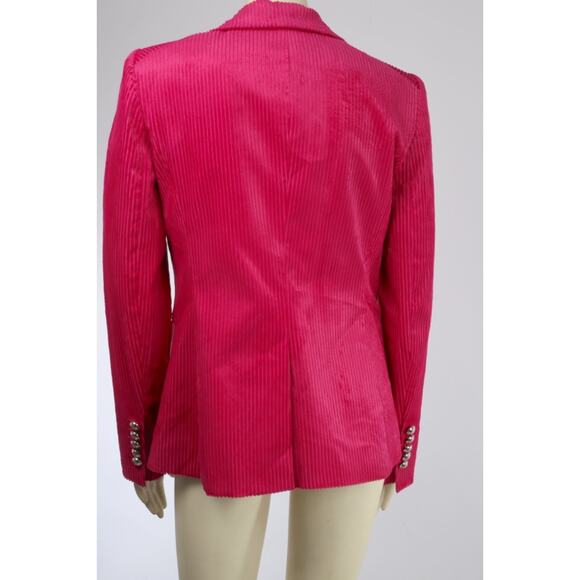 Veronica Beard Lia Dickey Pink Velvet Blazer Jacket Single Button Style Size 8 - Picture 11 of 16